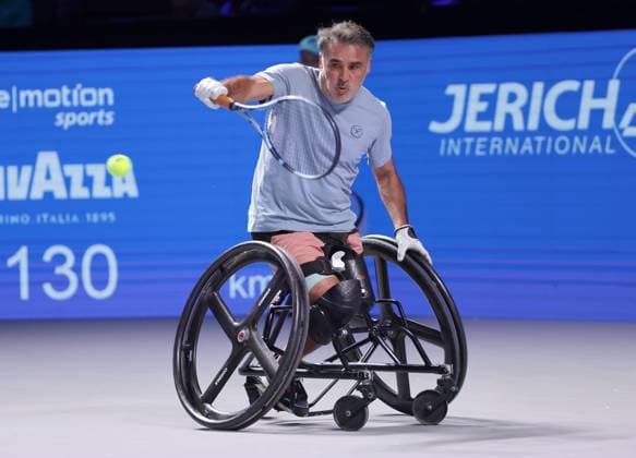 TENNIS - ATP, Tennis Herren Erste Bank Open VIENNA,AUSTRIA,25.OCT.25 - TENNIS - ATP World Tour, Erste Bank Open, wheelchair tennis. Image shows Stephane Houdet (FRA).  GEPAxpictures xWalterxLuger