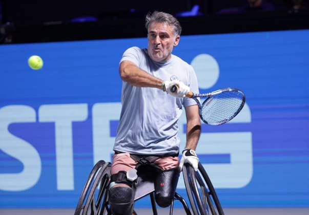 TENNIS - ATP, Tennis Herren Erste Bank Open VIENNA,AUSTRIA,25.OCT.25 - TENNIS - ATP World Tour, Erste Bank Open, wheelchair tennis. Image shows Stephane Houdet (FRA).  GEPAxpictures xWalterxLuger