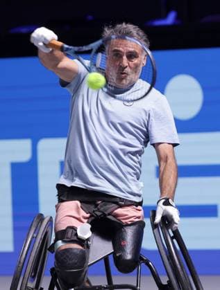 TENNIS - ATP, Tennis Herren Erste Bank Open VIENNA,AUSTRIA,25.OCT.25 - TENNIS - ATP World Tour, Erste Bank Open, wheelchair tennis. Image shows Stephane Houdet (FRA).  GEPAxpictures xWalterxLuger