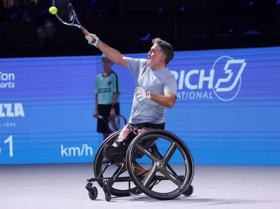 TENNIS - ATP, Tennis Herren Erste Bank Open VIENNA,AUSTRIA,25.OCT.25 - TENNIS - ATP World Tour, Erste Bank Open, wheelchair tennis. Image shows Stephane Houdet (FRA).  GEPAxpictures xWalterxLuger