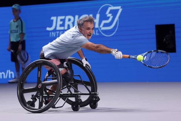 TENNIS - ATP, Tennis Herren Erste Bank Open VIENNA,AUSTRIA,25.OCT.25 - TENNIS - ATP World Tour, Erste Bank Open, wheelchair tennis. Image shows Stephane Houdet (FRA).  GEPAxpictures xWalterxLuger