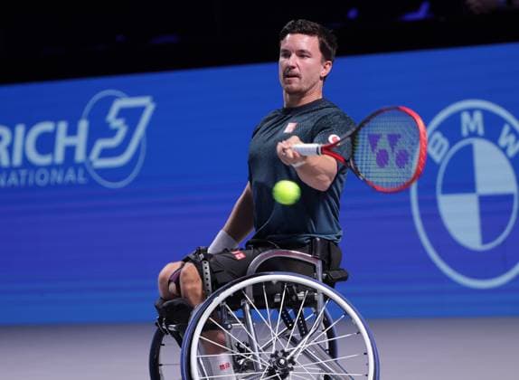 TENNIS - ATP, Tennis Herren Erste Bank Open VIENNA,AUSTRIA,25.OCT.25 - TENNIS - ATP World Tour, Erste Bank Open, wheelchair tennis. Image shows Gordon Reid (GBR).  GEPAxpictures xWalterxLuger