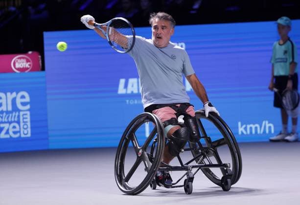 TENNIS - ATP, Tennis Herren Erste Bank Open VIENNA,AUSTRIA,25.OCT.25 - TENNIS - ATP World Tour, Erste Bank Open, wheelchair tennis. Image shows Stephane Houdet (FRA).  GEPAxpictures xWalterxLuger
