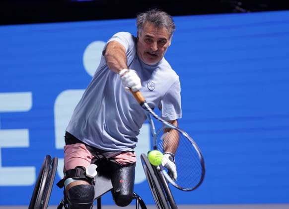 TENNIS - ATP, Tennis Herren Erste Bank Open VIENNA,AUSTRIA,25.OCT.25 - TENNIS - ATP World Tour, Erste Bank Open, wheelchair tennis. Image shows Stephane Houdet (FRA).  GEPAxpictures xWalterxLuger