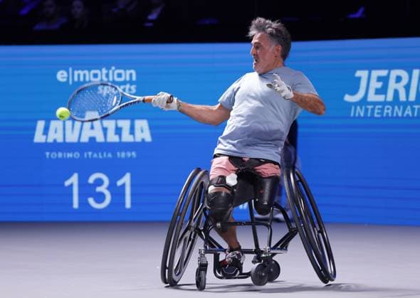 TENNIS - ATP, Tennis Herren Erste Bank Open VIENNA,AUSTRIA,25.OCT.25 - TENNIS - ATP World Tour, Erste Bank Open, wheelchair tennis. Image shows Stephane Houdet (FRA).  GEPAxpictures xWalterxLuger