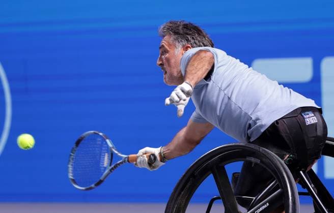 TENNIS - ATP, Tennis Herren Erste Bank Open VIENNA,AUSTRIA,25.OCT.25 - TENNIS - ATP World Tour, Erste Bank Open, wheelchair tennis. Image shows Stephane Houdet (FRA).  GEPAxpictures xWalterxLuger