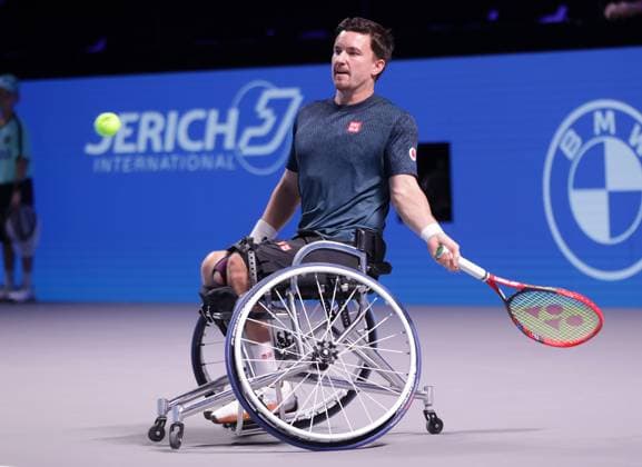 TENNIS - ATP, Tennis Herren Erste Bank Open VIENNA,AUSTRIA,25.OCT.25 - TENNIS - ATP World Tour, Erste Bank Open, wheelchair tennis. Image shows Gordon Reid (GBR).  GEPAxpictures xWalterxLuger