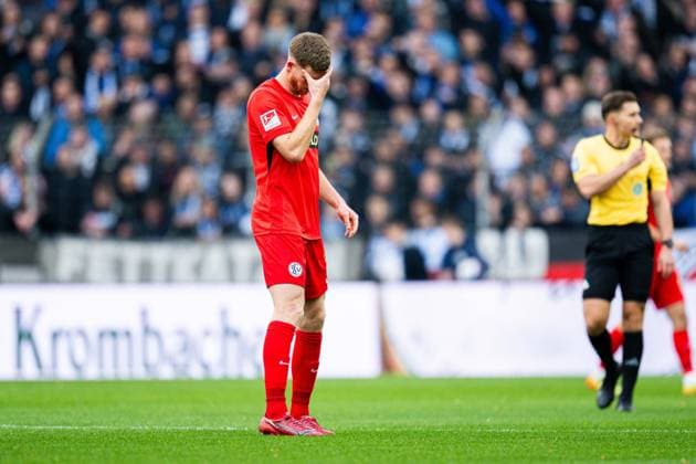 25 10 2025 Soccer, 2025 2026, 2 Bundesliga, 10 Matchday, DSC Arminia Bielefeld SV Elversberg Florian Le Joncour Elversberg DFL REGULATIONS PROHIBIT ANY USE OF PHOTOGRAPHS AS IMAGE SEQUENCES AND OR QUASI VIDEO
