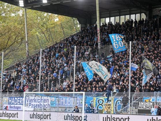 The fans from Munich filled the entire guest stand at SV Waldhof Mannheim 1860 Munich on 25 10 25 at Carl Benz Stadium, Mannheim xamx Photo Alfio Marino Copyright:
