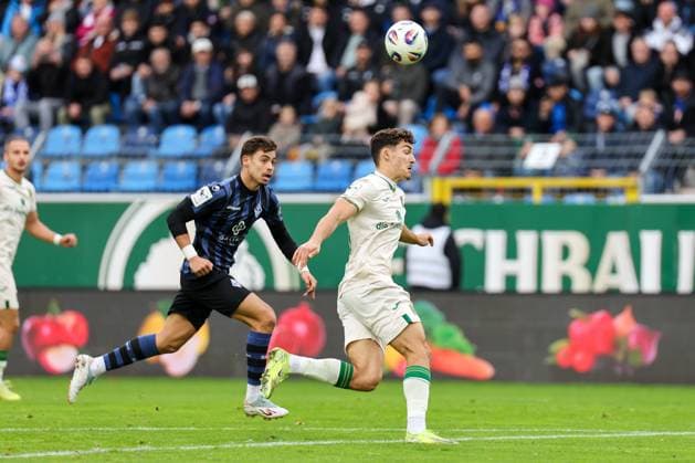 Fumaca de Mascarenhas da Costa Pessoa SV Waldhof Mannheim, 38 and Kevin Volland 31, TSV at SV Waldhof Mannheim 1860 Munich on 25 10 25 at Carl Benz Stadium, Mannheim xamx Photo Alfio Marino Copyright: