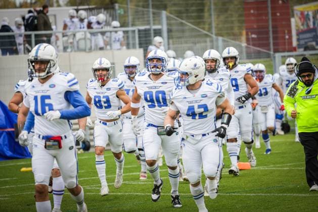 AMERICAN FOOTBALL - IFAF EC, FIN vs ITA KREFELD,GERMANY,25.OCT.25 - AMERICAN FOOTBALL - IFAF European Championship, EM, Europameisterschaft Finland vs Italy. Image shows the team of ITA.  GEPAxpictures xDavidxBitzan