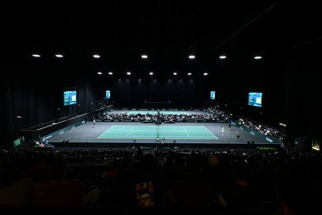 Tennis, ATP tournament in Paris, Training