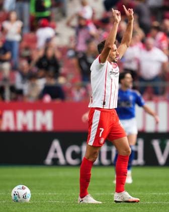 ESP: Girona FC v Real Oviedo. Liga match 2025-2026, Date 10 Cristhian Stuani of Girona FC celebrates after scoring the 1-2 during the La Liga match 2025-2026, date 10 between Girona FC and Real Oviedo played at Montilivi Stadium on October 25, 2025 in Girona, Spain. kpng Copyright: xBaguxBlancox xPRESSINx PS_251025_GIR_OVI_2425_256