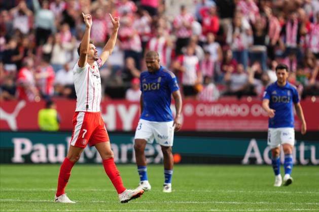 ESP: Girona FC v Real Oviedo. Liga match 2025-2026, Date 10 Cristhian Stuani of Girona FC celebrates after scoring the 1-2 during the La Liga match 2025-2026, date 10 between Girona FC and Real Oviedo played at Montilivi Stadium on October 25, 2025 in Girona, Spain. kpng Copyright: xBaguxBlancox xPRESSINx PS_251025_GIR_OVI_2425_258