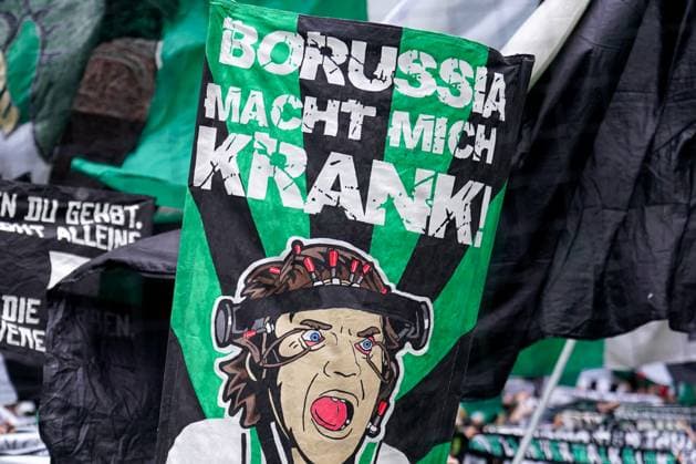 2025-10-25 Borussia Monchengladbach v FC Bayern Munchen - Bundesliga MOENCHENGLADBACH, GERMANY - OCTOBER 25: Borussia Monchengladbach banner during the Bundesliga match between Borussia Monchengladbach and FC Bayern Munchen at Borussia-Park on October 25, 2025 in Moenchengladbach, Germany. Moenchengladbach Borussia-Park Germany Content not available for redistribution in The Netherlands directly or indirectly through any third parties. Copyright: xJorisxVerwijstx