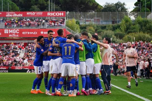 ESP: Girona FC v Real Oviedo. Liga match 2025-2026, Date 10 Salomon Rondon of Real Oviedo celebrates after scoring the 0-2 during the La Liga match 2025-2026, date 10 between Girona FC and Real Oviedo played at Montilivi Stadium on October 25, 2025 in Girona, Spain. kpng Copyright: xBaguxBlancox xPRESSINx PS_251025_GIR_OVI_2425_266