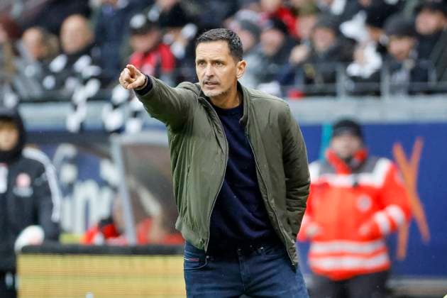Dino Toppmöller, Toppmoller Eintracht Frankfurt, Coach , Germany, Football, 1 Bundesliga, 8 Matchday, 2025 2026, Eintracht Frankfurt vs FC St Pauli, 25 10 2025, Deutsche Bank Park, Frankfurt am Main, Germany Frankfurt am Main Deutsche Bank Park Hessen Germany Copyright: xGrantxHubbsx