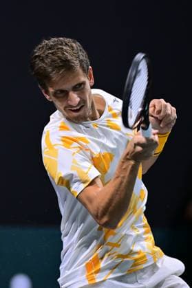 TENNIS : Rolex Paris Masters - Paris - 25 10 2025 Vit Kopriva ( Czech Republic ) during the Rolex Paris Masters at Paris La Defense Arena on October 25, 2025 in Nanterre, France. (Photo by Federico Pestellini PSNewz ) ParisFrance  Copyright: xFedericoxPestellinix