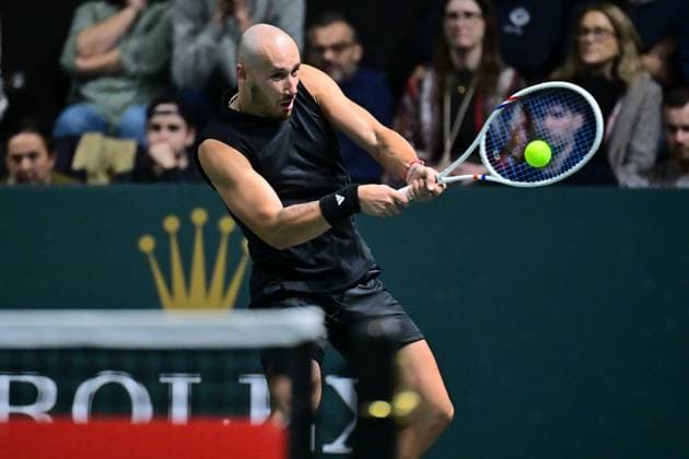 TENNIS : Rolex Paris Masters - Paris - 25 10 2025 Kyrian Jacquet ( France ) during the Rolex Paris Masters at Paris La Defense Arena on October 25, 2025 in Nanterre, France. (Photo by Federico Pestellini PSNewz ) ParisFrance  Copyright: xFedericoxPestellinix