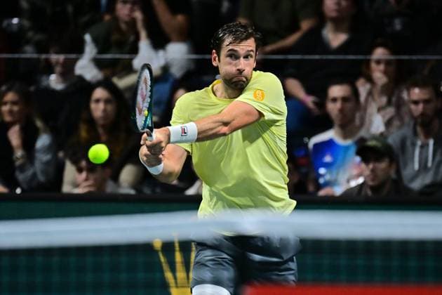 TENNIS : Rolex Paris Masters - Paris - 25 10 2025 Quentin Halys ( France ) during the Rolex Paris Masters at Paris La Defense Arena on October 25, 2025 in Nanterre, France. (Photo by Federico Pestellini PSNewz ) ParisFrance  Copyright: xFedericoxPestellinix