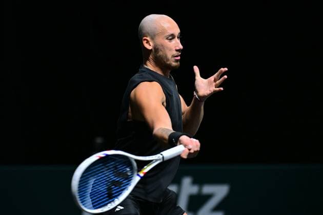 TENNIS : Rolex Paris Masters - Paris - 25 10 2025 Kyrian Jacquet ( France ) during the Rolex Paris Masters at Paris La Defense Arena on October 25, 2025 in Nanterre, France. (Photo by Federico Pestellini PSNewz ) ParisFrance  Copyright: xFedericoxPestellinix