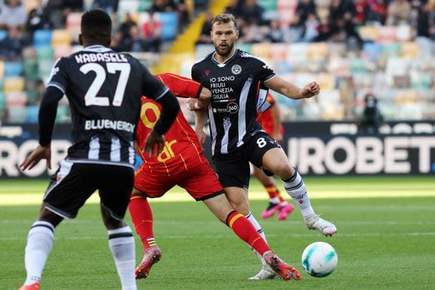 Udinese™s Jesper Karlstroem during the Serie A soccer match between Udinese and Lecce at the Bluenergy Stadium in Udine, north east Italy - Saturday, October 25,2026 - soccer  Copyright: xAndreaxBressanutti LaPressex