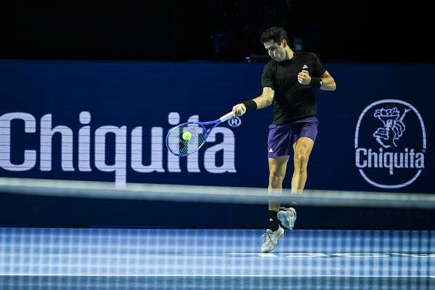 25th October 2025; St. Jakobshalle, Basel, Switzerland; 2025 ATP, Tennis Herren Swiss Indoor Tennis Day 7; Jaume Munar (ESP)in action during the match against Joao Fonseca (BRA) in the semi finals  DavidxEmm