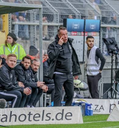 Germany 3 Liga 2025 26 SV Waldhof Mannheim vs TSV 1860 Munich Carl Benz Stadion Mannheim Markus Kauczinski Coach, TSV 1860 Munich Mannheim Carl Benz Stadion Baden Württemberg Germany Copyright: xBenedictxChristx