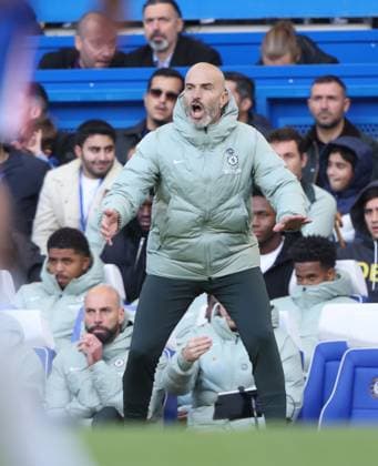 Enzo Maresca (Chelsea manager) at the Chelsea v Sunderland EPL match, at Stamford Bridge, London, UK on 25th October, 2025. 