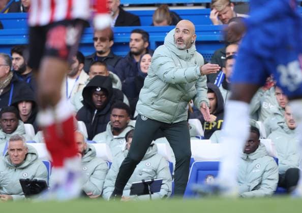 Enzo Maresca (Chelsea manager) at the Chelsea v Sunderland EPL match, at Stamford Bridge, London, UK on 25th October, 2025. 