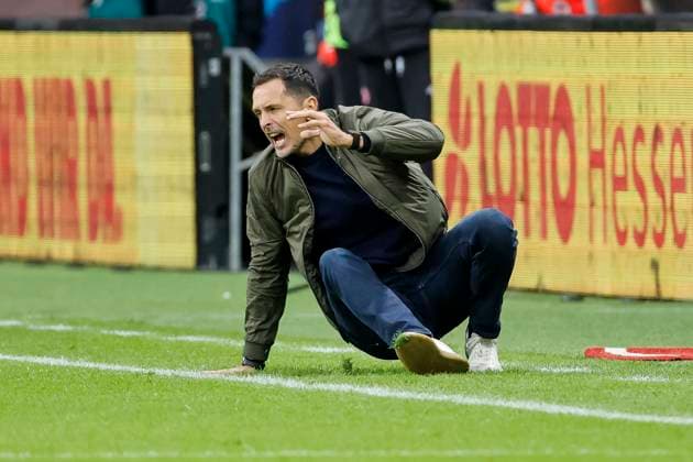 Dino Toppmöller, Toppmoller Eintracht Frankfurt, Coach , Germany, Football, 1 Bundesliga, 8 Matchday, 2025 2026, Eintracht Frankfurt vs FC St Pauli, 25 10 2025, Deutsche Bank Park, Frankfurt am Main, Germany Frankfurt am Main Deutsche Bank Park Hessen Germany Copyright: xGrantxHubbsx