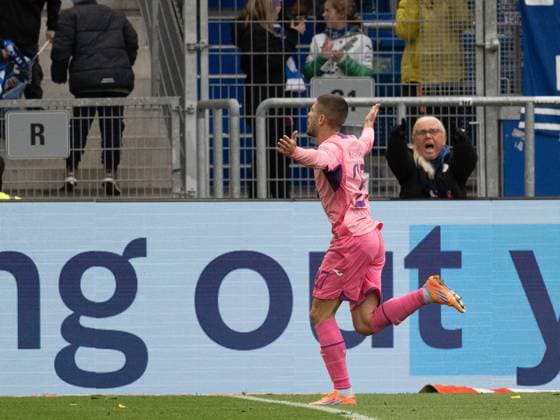 Goal for 3 0 by Andrej Kramaric TSG 1899 Hoffenheim, 27 , cheers, goal celebration, celebrates his goal GER, TSG 1899 Hoffenheim vs 1 FC Heidenheim, Football, Men, 1 Bundesliga, Matchday 8, Season 2025 2026, 25 10 2025, DFL DFB REGULATES PROHIBIT ANY USE OF PHOTOGRAPHS AS IMAGE SEQUENCES AND OR QUASI VIDEO, GER, TSG 1899 Hoffenheim vs 1 FC Heidenheim, Football, Men, 1 Bundesliga, Matchday 8, Season 2025 2026, 25 10 2025 Sinsheim Copyright: xEibner-Pressefoto WolfgangxFrankx EP_WFK