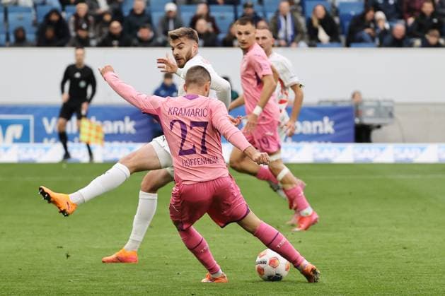 25 10 2025, xtvx, Fußball 1 Bundesliga, TSG 1899 Hoffenheim 1 FC Heidenheim v l Goal scored, Tor zum 3 0 Andrej Kramaric TSG 1899 Hoffenheim DFL DFB REGULATIONS PROHIBIT ANY USE OF PHOTOGRAPHS as IMAGE SEQUENCES and or QUASI VIDEO Sinsheim