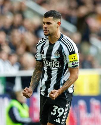 25th October 2025; St James Park, Newcastle, England; Premier League Football, Newcastle United versus Fulham; Bruno Guimaraes of Newcastle United full of emotion  CraigxCowan