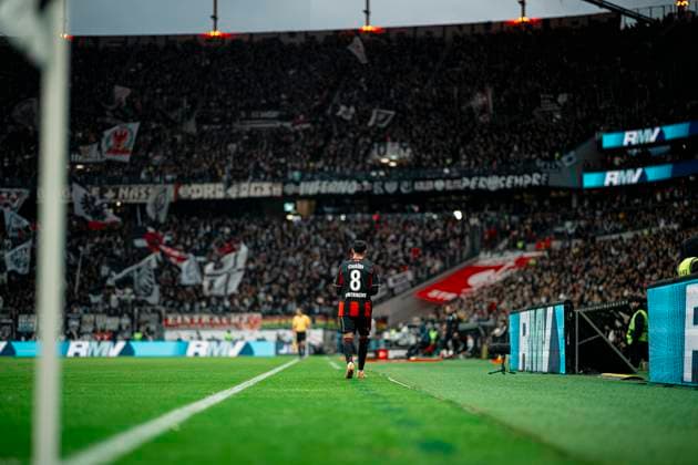 Soccer I Men I Season 2025 2026 I Bundesliga I 8 Matchday I Eintracht Frankfurt FC St Pauli I 25 10 2025 Fares Chaëbi 8, Eintracht Frankfurt Frankfurt Deutsche Bank Park Hessen Germany Copyright: xLobeca MaxxKrausex