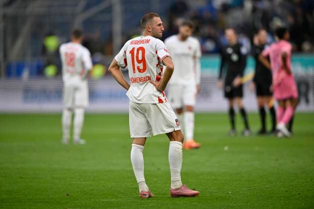 after the match Jonas Foehrenbach 1 FC Heidenheim 1846 FCH 19 disappointed TSG 1899 Hoffenheim vs 1 FC Heidenheim 1846 FCH 25 10 2025 DFL REGULATIONS PROHIBIT ANY USE OF PHOTOGRAPHS AS IMAGE SEQUENCES AND OR QUASI VIDEO TSG 1899 Hoffenheim vs 1 FC Heidenheim 1846 FCH