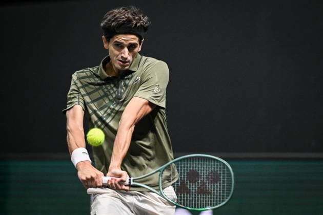 Rolex Paris Masters 2025 qualifications in Paris FA Pierre-Hugues Herbert competes during the Rolex Paris Masters 2025 qualifications at the Paris La Defense Arena in Paris, on October 25, 2025. Photo by Firas Abdullah ABACAPRESS.COM Paris Ile-de-France France  Copyright: xAbdullahxFiras ABACAx