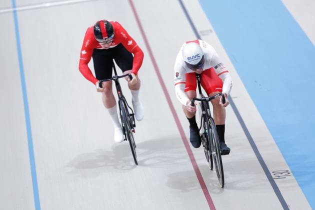 2025 Tissot UCI Track World Championships Picture by Alex Whitehead SWpix.com - 25 10 2025 - Cycling - 2025 Tissot UCI Track World Championships - Velodromo PenalolÃ n, Santiago, Chile - Men™s Sprint - 1 16 Finals - Mateusz Rudyk (Poland) Copyright: x xSWpix.comx(t axPhotographyxHubxLtd)xAlexxWhitehead SWpix.comx SWP-3030-11425
