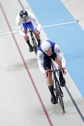 2025 Tissot UCI Track World Championships Picture by Alex Whitehead SWpix.com - 25 10 2025 - Cycling - 2025 Tissot UCI Track World Championships - Velodromo PenalolÃ n, Santiago, Chile - Men™s Sprint - 1 16 Finals - Tom Derache (France) Copyright: x xSWpix.comx(t axPhotographyxHubxLtd)xAlexxWhitehead SWpix.comx SWP-3030-11426