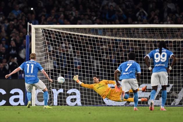 Dc Napoli 25 10 2025 - campionato di calcio serie A Napoli-Inter foto Domenico Cippitelli Image nella foto: gol Kevin de Bruyne 