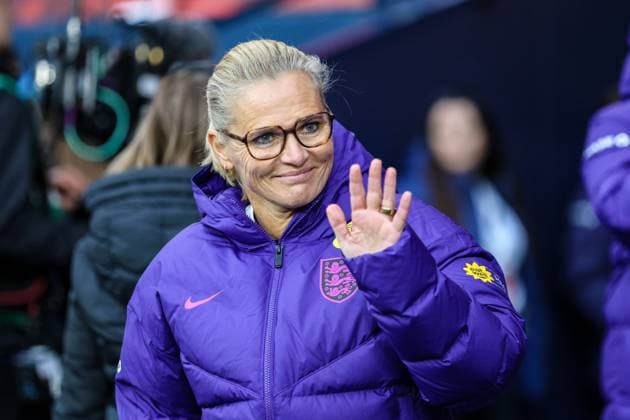 England manager Sarina Wiegman prior to the Womens International Friendly, Länderspiel, Nationalmannschaft football match between England and Brazil at Etihad Stadium in Manchester, England Copyright: xNataliexMincher SPPx Sportspressphoto_SPR50902