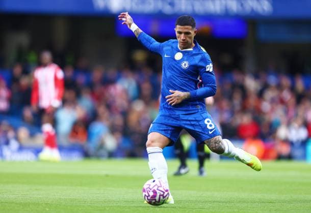 Chelsea v Sunderland, English Premier League, Craven Cottage, London, UK - 25 10 2025 Enzo Fernandez of Chelsea in action during the Premier League home game against Sunderland London Stamford Bridge London GBR, UK NEWSPAPERS OUT Copyright: xMarkxGreenwoodx