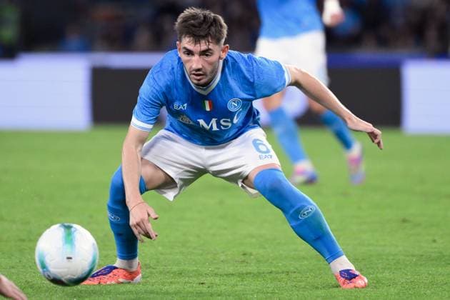 Billy Gilmour of SSC Napoli during the Serie A 2025 2026 football match between SSC Napoli and FC Internazionale at Diego Armando Maradona stadium in Naples (Italy), October 25, 2025. andreaxstaccioli