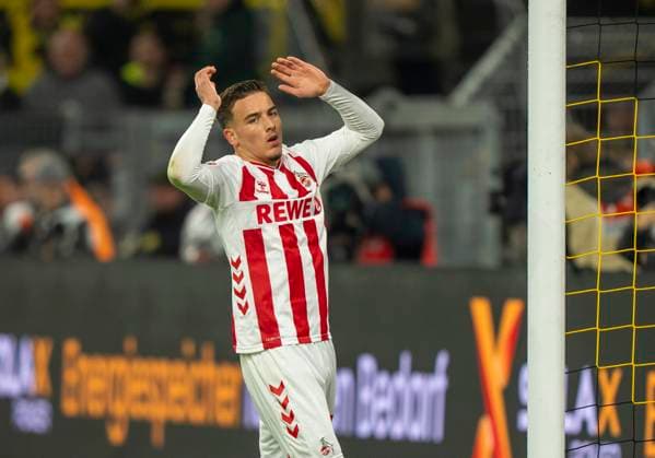 Said El Mala 1 FC Koeln, 13 annoyed about his missed chance 25 10 2025, Fussball, 1 Bundesliga Borussia Dortmund 1 FC Köln in Dortmund, Signal Iduna Park DFL regulations prohibit any use of photographs as image sequences and or quasi video Copyright: HMBxMedia xMarcoxBader