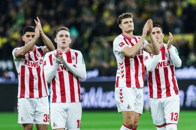 Sport, Football, Bundesliga Season 2025 2026 8 Matchday Borussia Dortmund 1 FC Köln 25 10 2025, SIGNAL IDUNA PARK Isak Johannesson 1 FC Köln, 18 Eric Martel 1 FC Köln, 6 Said El Mala 1 FC Köln, 13 Dortmund SIGNAL IDUNA PARK North Rhine-Westphalia Germany