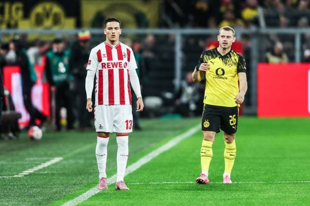 Sport, Football, Bundesliga Season 2025 2026 8 Matchday Borussia Dortmund 1 FC Köln 25 10 2025, SIGNAL IDUNA PARK Said El Mala 1 FC Köln, 13 Julian Ryerson Borussia Dortmund, 26 Dortmund SIGNAL IDUNA PARK North Rhine-Westphalia Germany