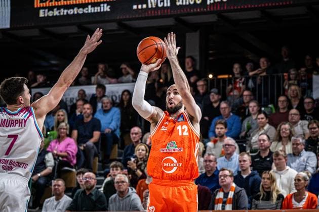 1 Basketball Bundesliga, easyCredit BBL, Season 2025 2026, Men, Main round, 5 Matchday, 25 10 2025, RASTA Vechta Telekom Baskets Bonn Tommy Kuhse 12 RASTA Vechta at Jumpshot Vechta RASTA Dome Lower Saxony Germany