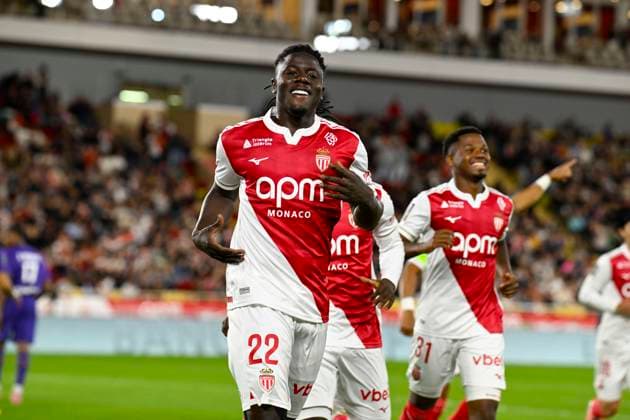 FOOTBALL : AS Monaco VS Toulouse FC - Ligue 1 McDonald s - 25 10 2025 Joy AS Monaco -but Mohammed Salisu - Ligue 1 McDonald s match between AS Monaco and Toulouse FC on October 25, 2025 at the Louis II Stadium in Monaco. MonacoMonaco  Copyright: xWilliamxCannarellax