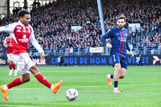 FOOTBALL : Stade Brestois 29 vs Paris Saint Germain - Ligue 1 - JournÃ e 9 - 25 10 2025 Khvicha Kvaratskhelia (Paris SG) BrestFrance  Copyright: xBaptistexAutissierx