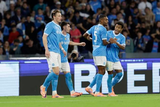 Football match SSC Napoli vs Inter during the Serie A football match between SSC Napoli and Inter at the Diego Armando Maradona Stadium in Naples, on October 25, 2025. _BPH7959 Copyright: xAntonioxBalascox